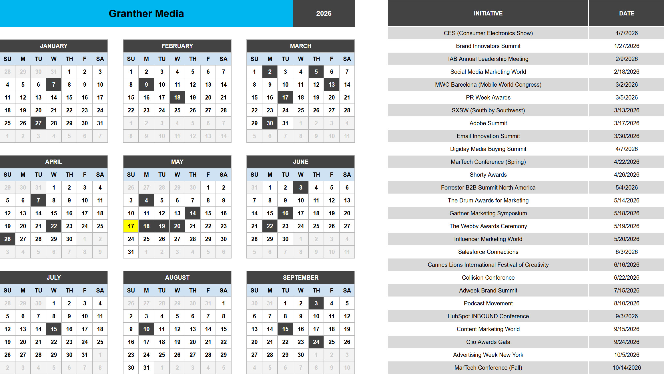 Events Calendar